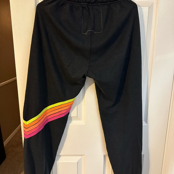 Neon 5 strip Aviator Nation Sweatpants 
Size: Large great condition - Picture 2 of 3